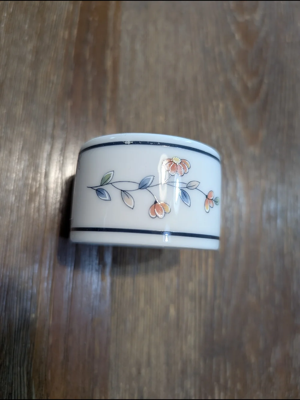 Princess House White Floral Porcelain Napkin Rings (3 Sets of 4 - 12 Total)
